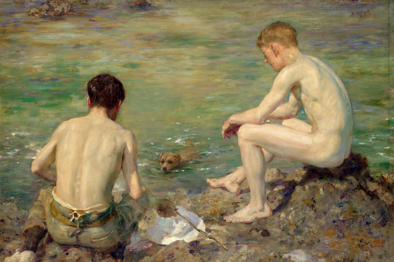 Drie metgezellen door Henry Scott Tuke