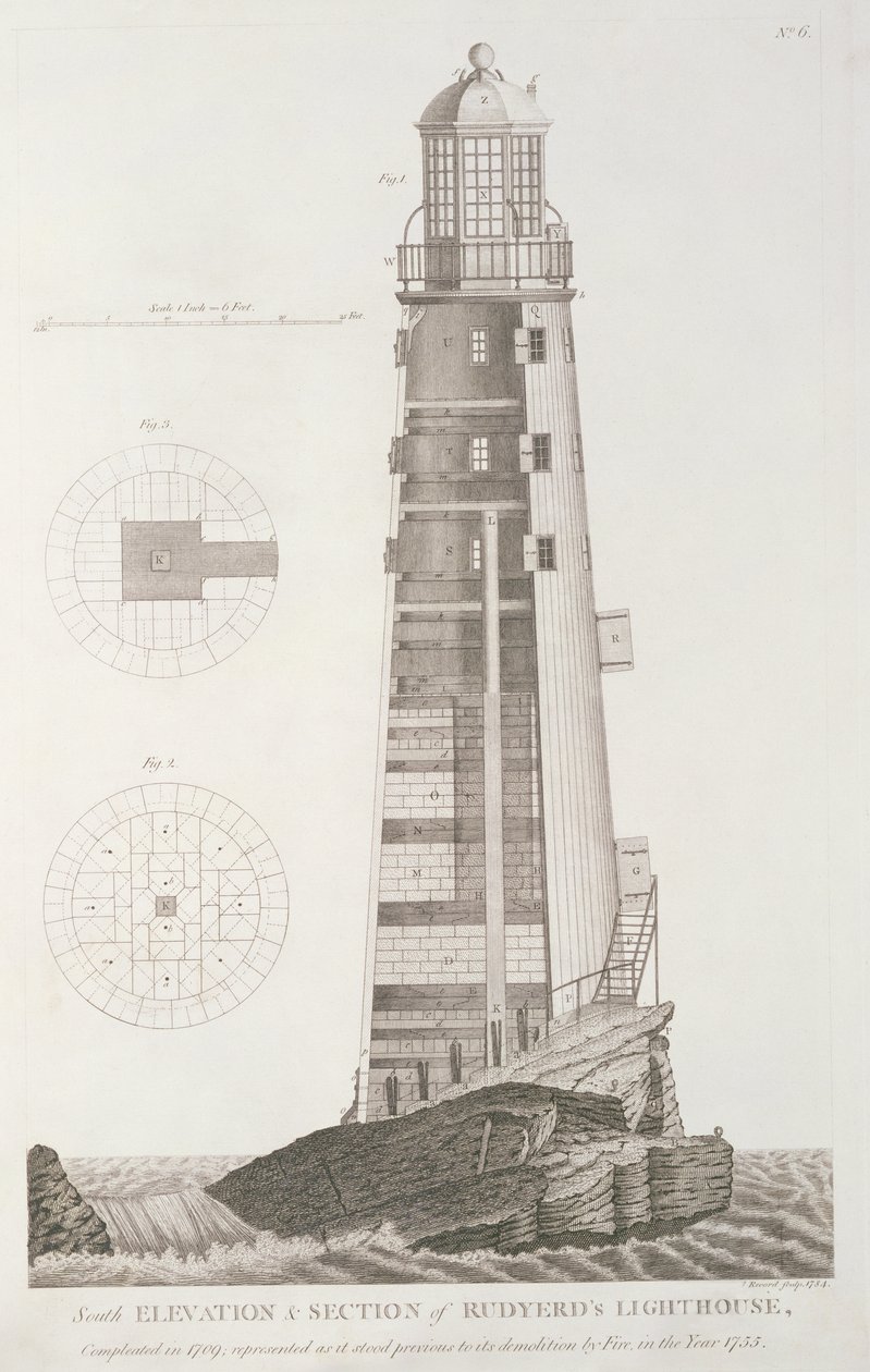 Edystone Lighthouse door Henry Winstanley