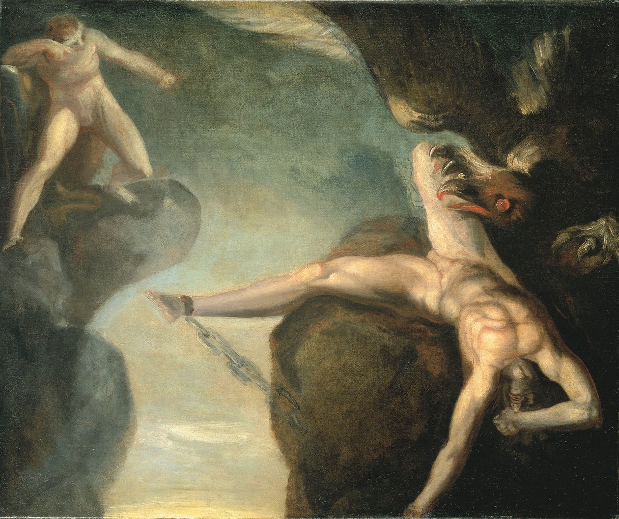 Prometheus bevrijd door Hercules door Henry  Fuseli