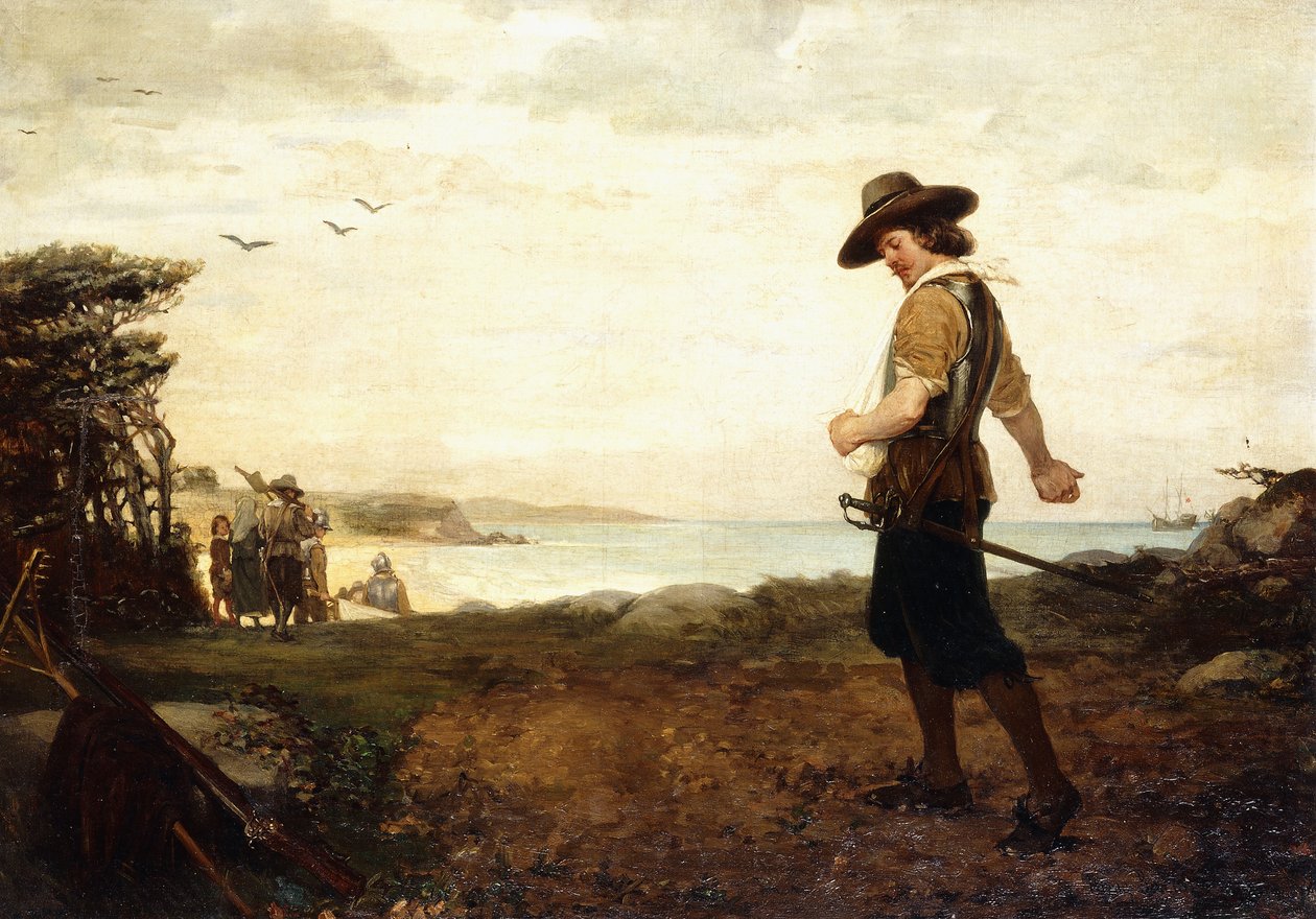 De begrafenis van Rose Standish, 1870 door Henry Bacon