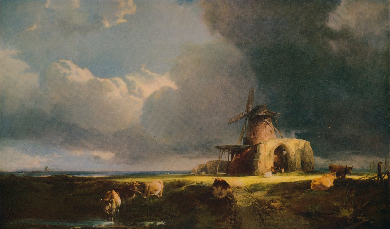 St. Benets Abdij, aan de Bure, c1854 door Henry Bright