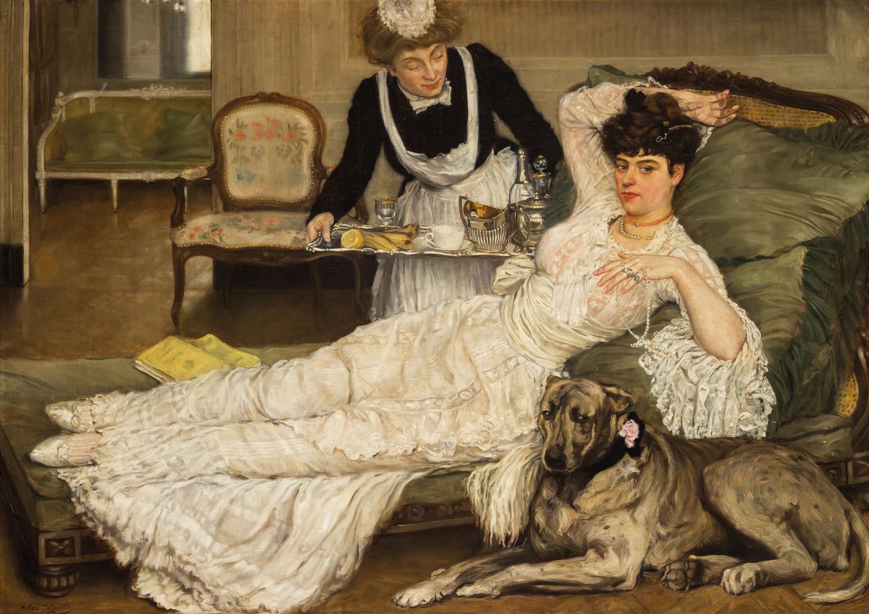 La belle fille, 1902 door Henry Caro Delvaille