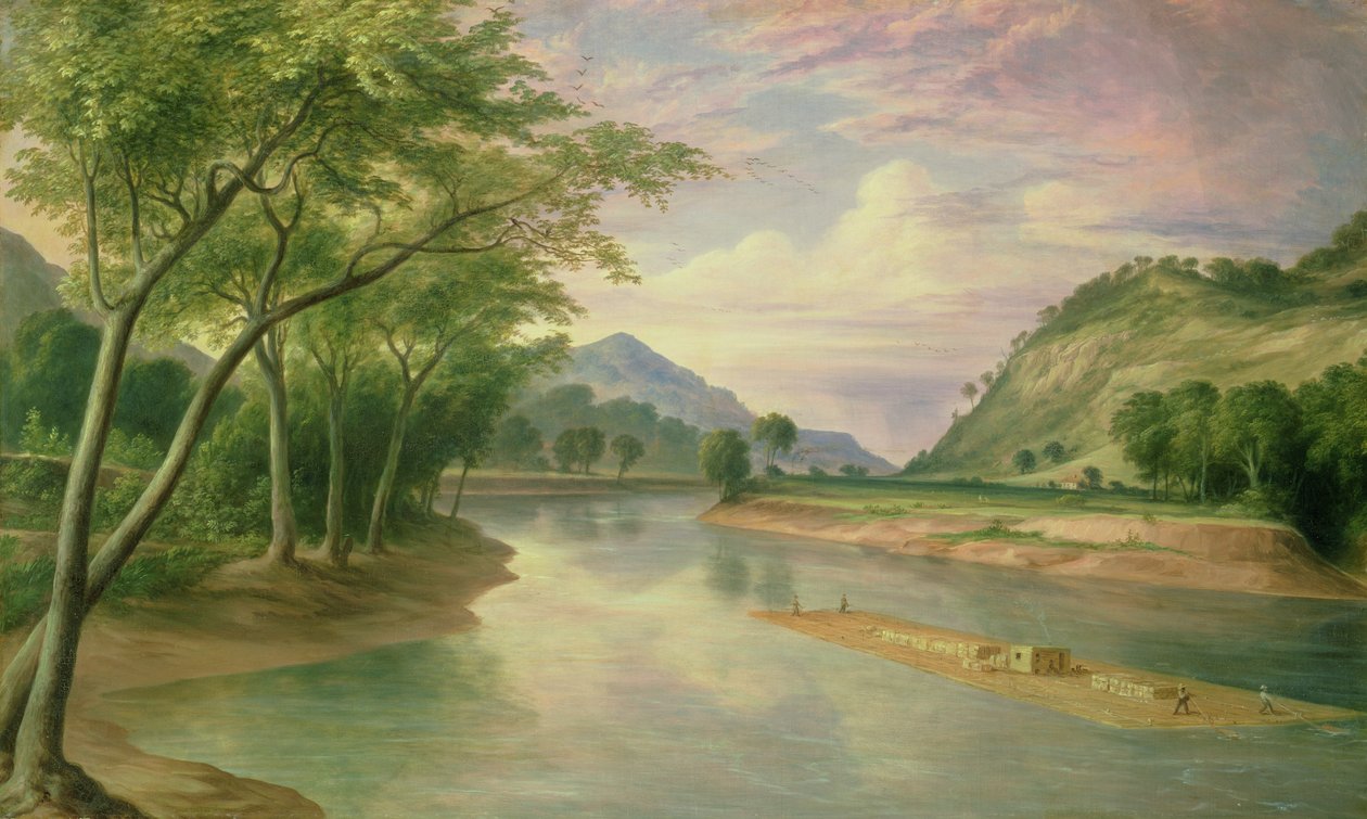 Ohio Rivier bij Marietta, 1855 door Henry Cheever Pratt