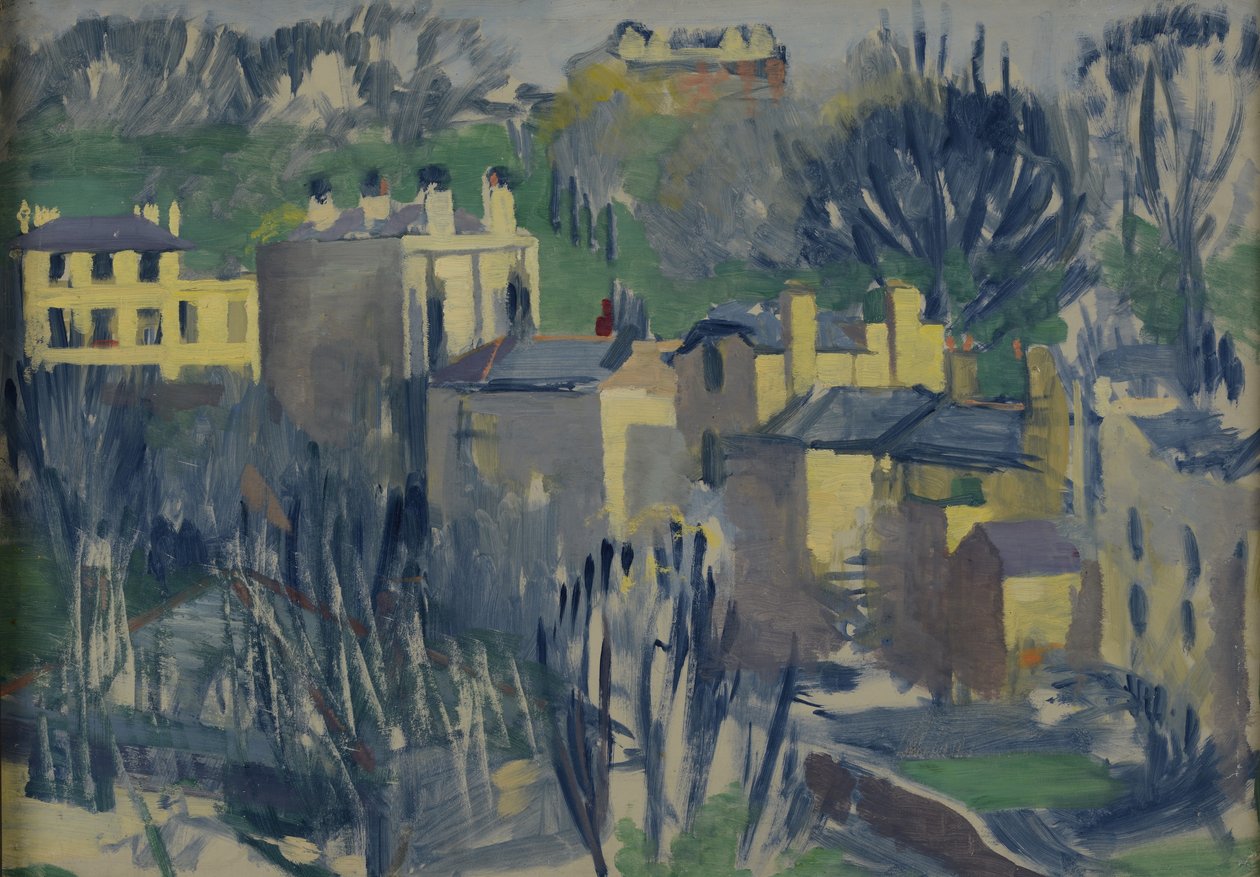 Lenteochtend, Hampstead door Henry Clarence Whaite