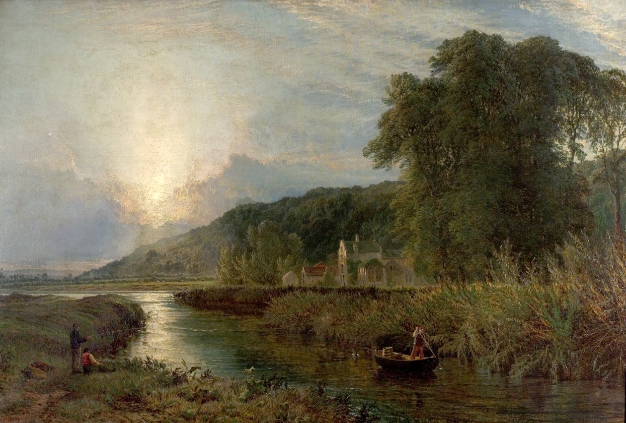 De Koningsmolen, Castle Donington, Leicestershire, 1862 door Henry Dawson