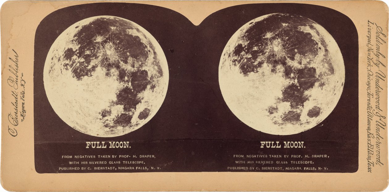 "Volle maan",1860 (foto) door Henry Draper