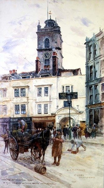 Sint Giles, Cripplegate door Henry Edward Tidmarsh