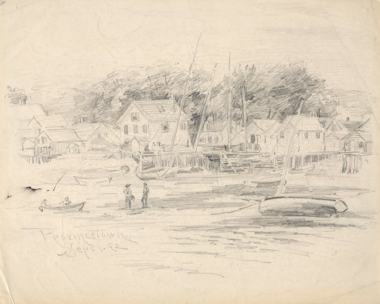 Uitzicht op Provincetown door Henry Farrer
