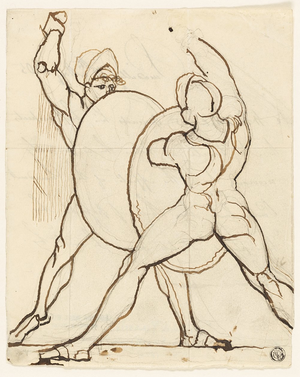 Gevecht van Twee Grieken door Johann Heinrich Füssli