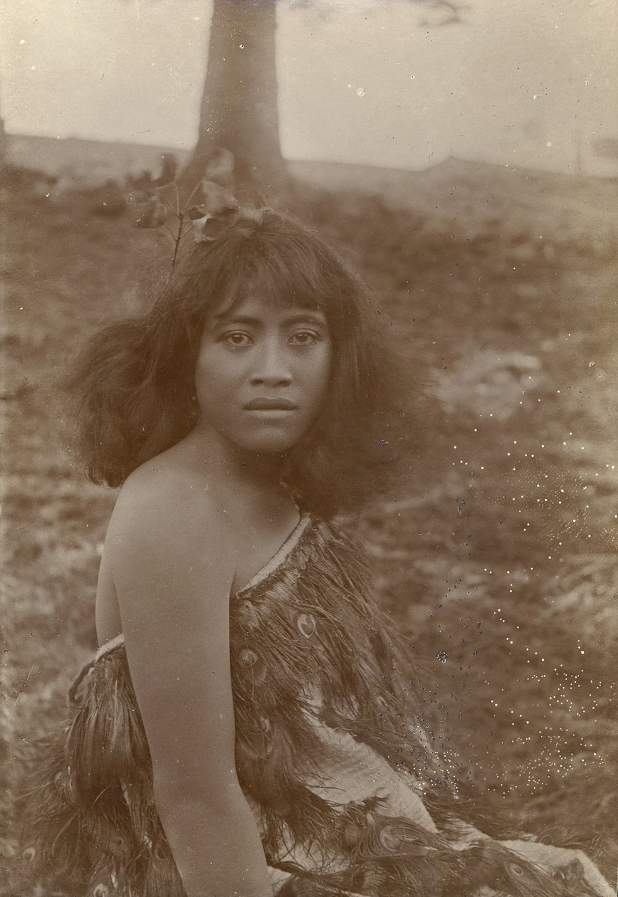 Maori studie, c.1910 door Henry Gaze