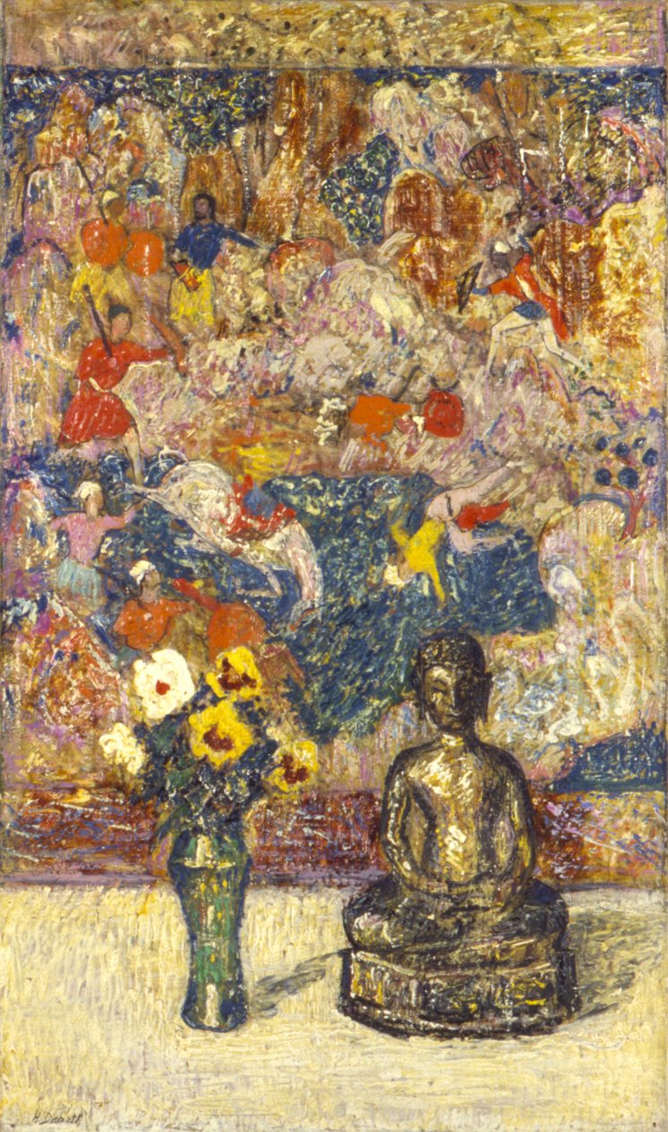 Bronzen Boeddha door Henry Golden Dearth