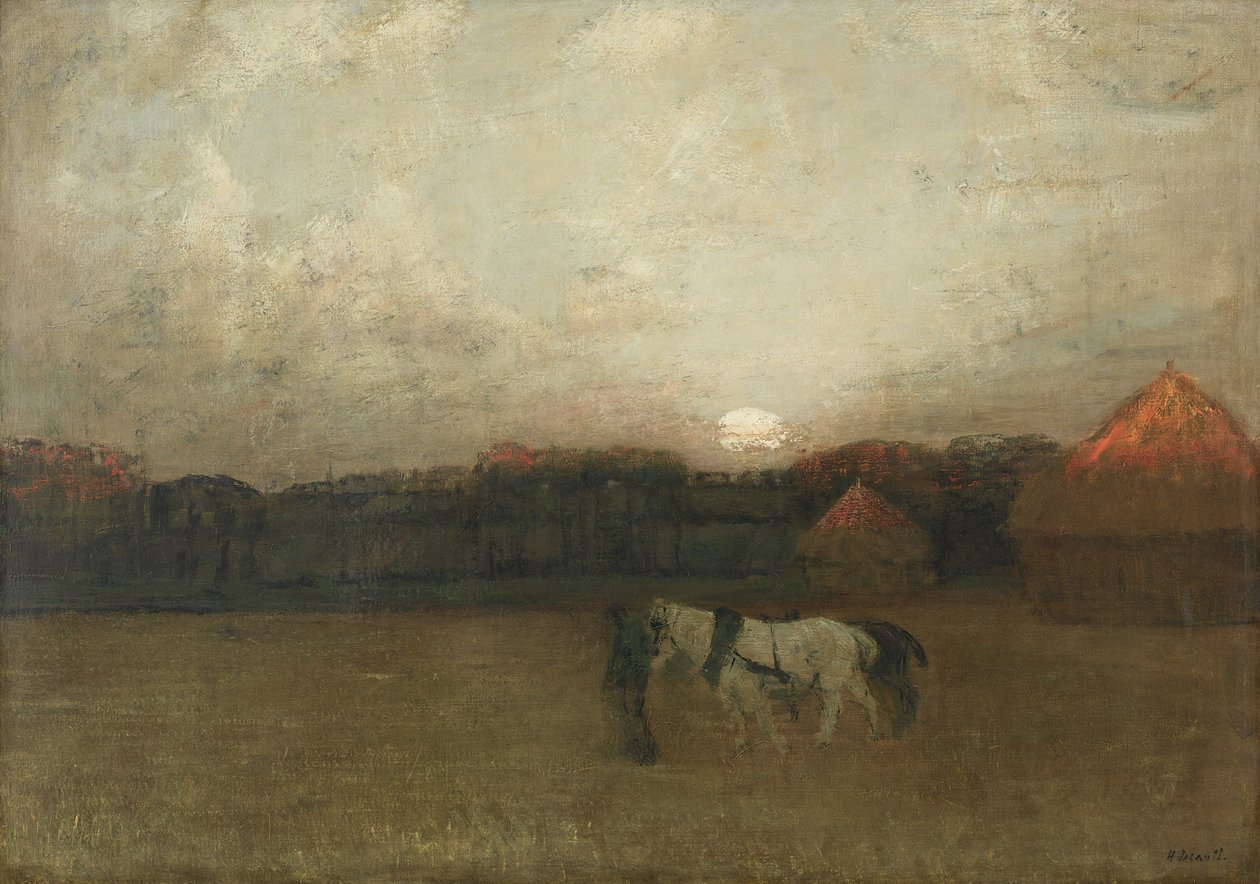 Het stoppelland door Henry Golden Dearth