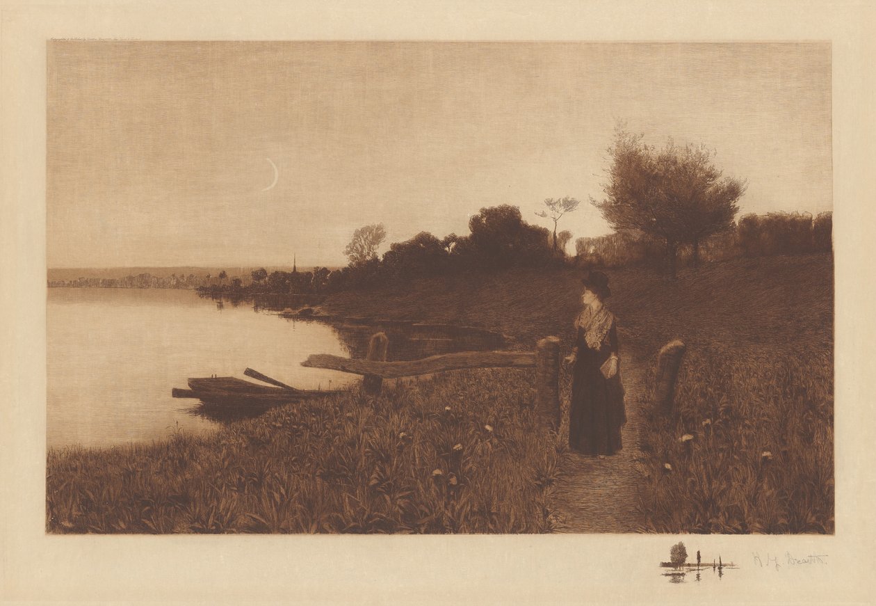 Zonder titel (Avondwandeling) door Henry Golden Dearth