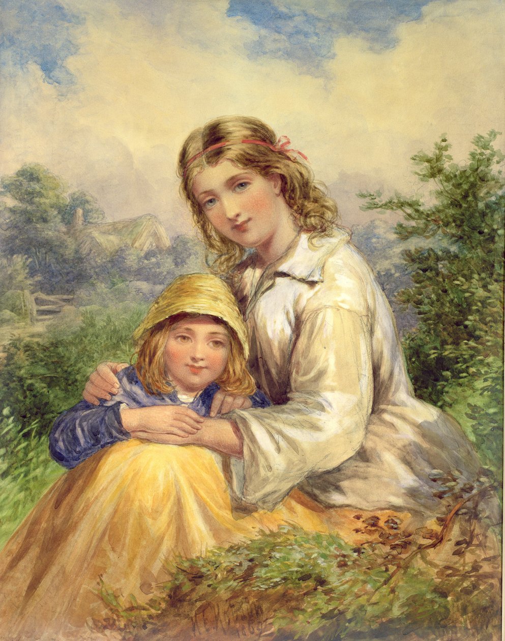 Twee rustieke figuren door Henry Hobson