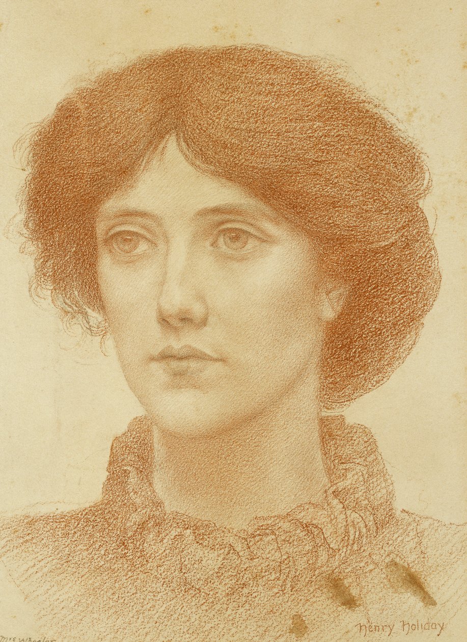 Portret van mevrouw Wheeler, buste lengte door Henry Holiday