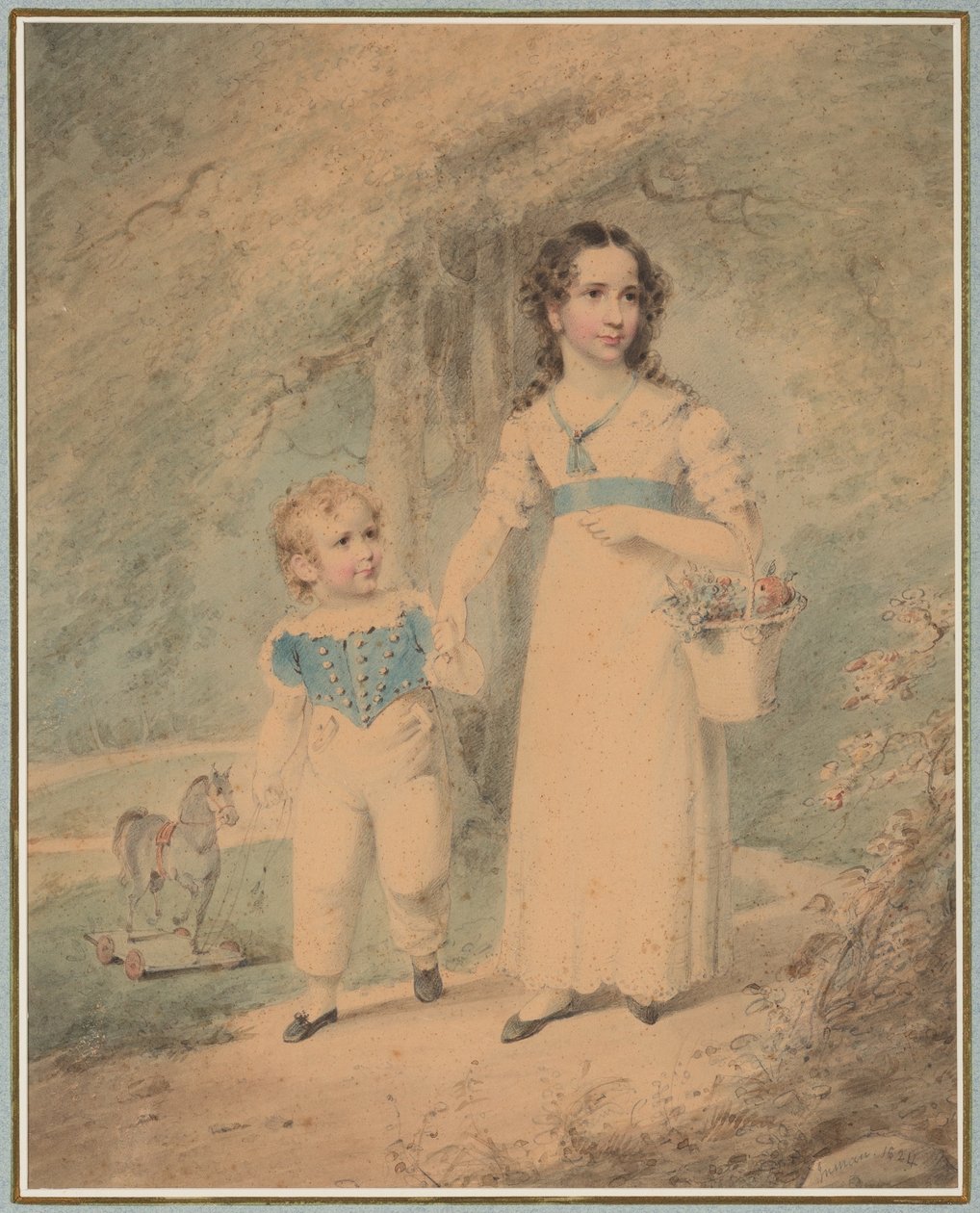 Kinderen in het park door Henry Inman