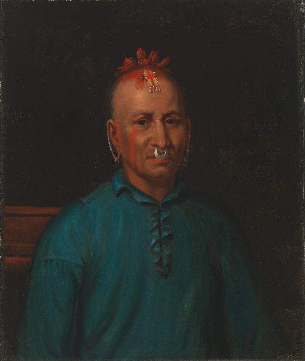 Kish-Kallo-Wa (Algonquian-stam Shawnee) door Henry Inman