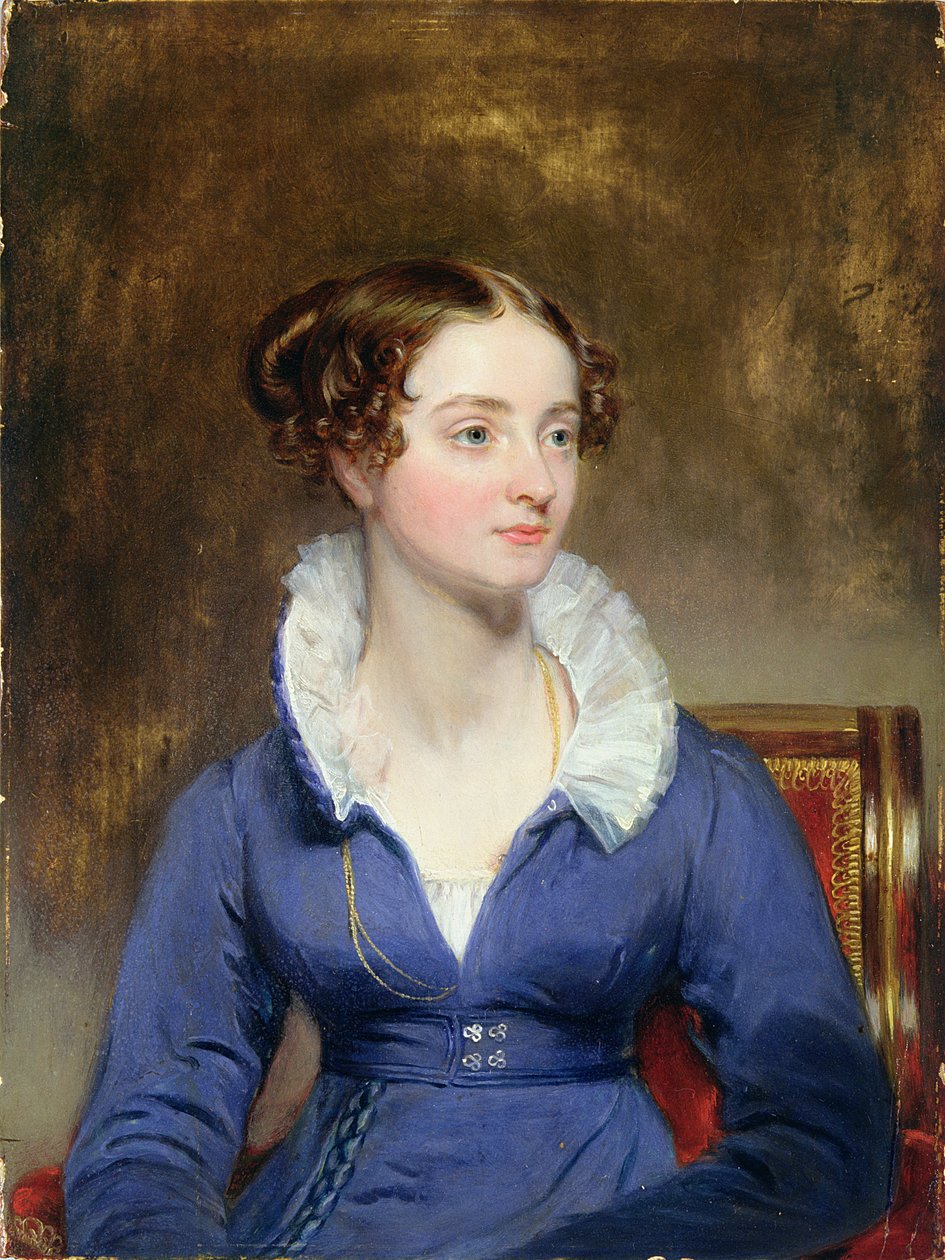 Jonge Vrouw in een Blauwe Jurk, c.1825 door Henry Inman