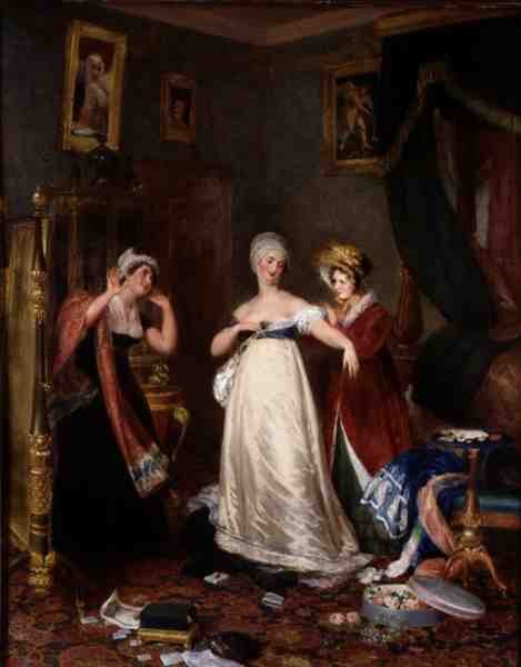 Het afwerpen van de weduwekleding door Henry James Richter