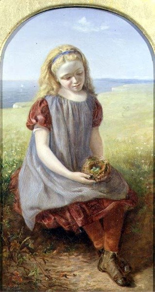 Meisje met Vogelnest door Henry Larpent Roberts