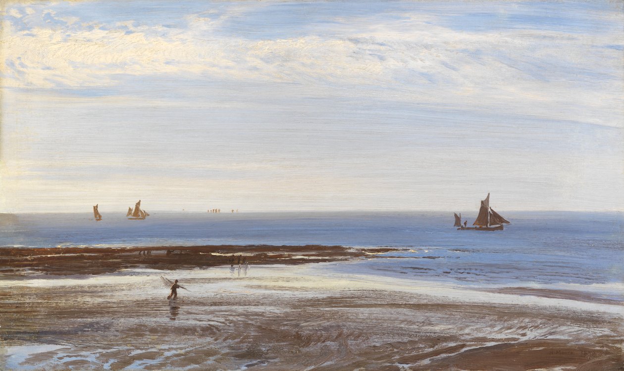 Bij Margate - Avond, 1870 door Henry Moore