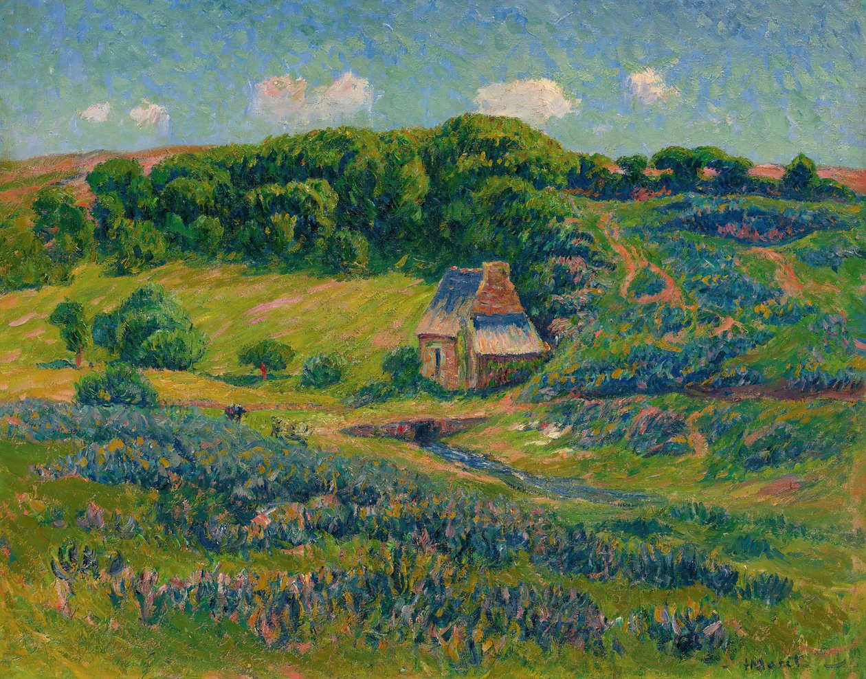 Boerderij op het Bretonse platteland door Henry Moret