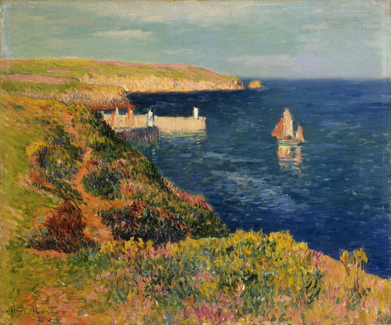 Port-Eudy, Ile-de-Groix door Henry Moret