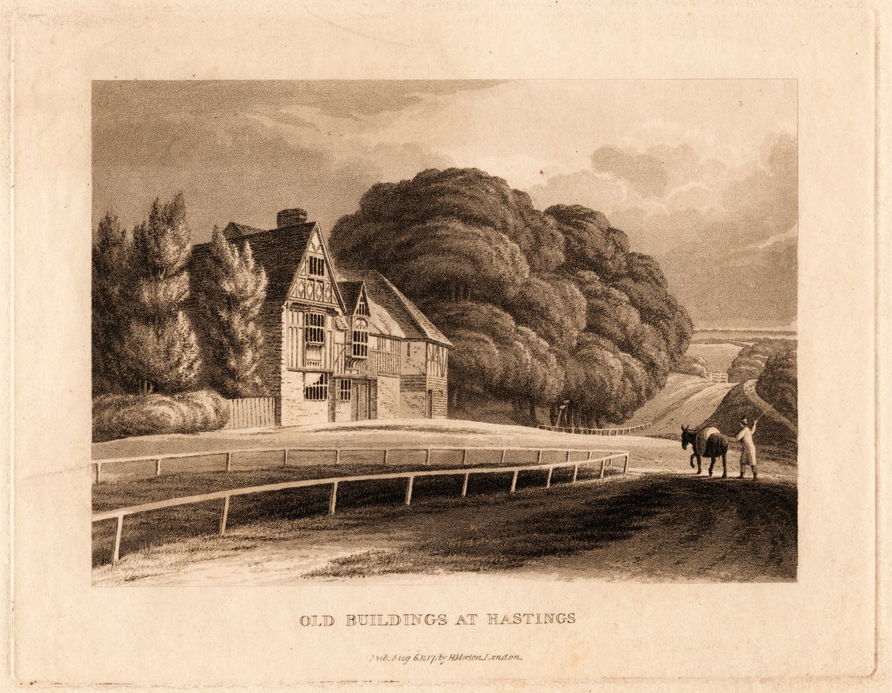 Oude Gebouwen in Hastings door Henry Morton