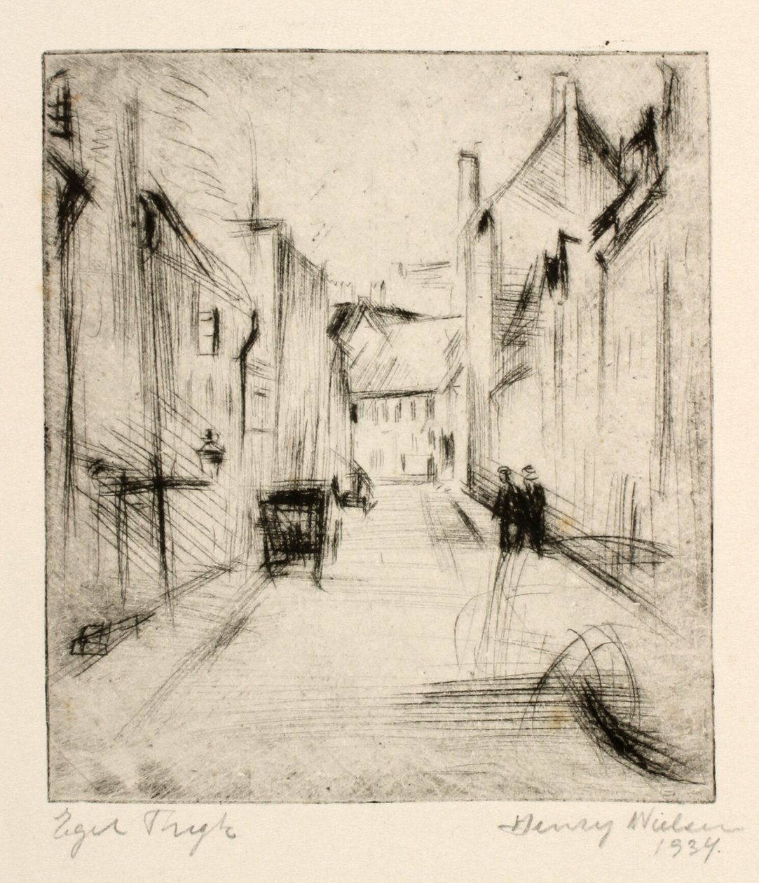 Straat in Allinge door Henry Nielsen