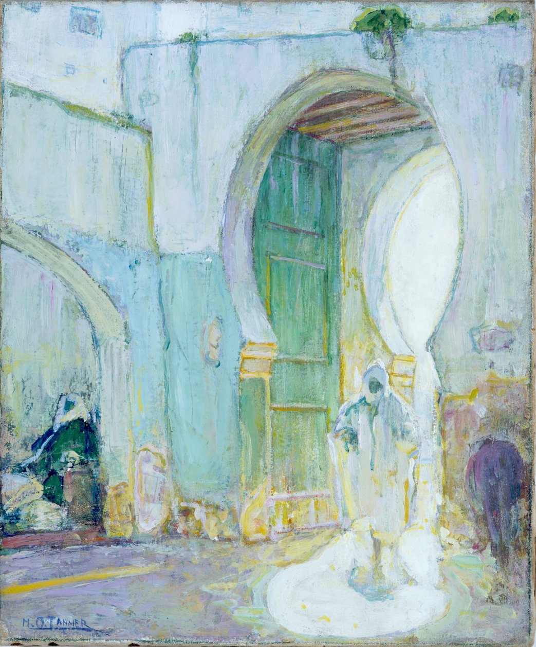 Poort, Tanger, ca. 1912 (olieverf op doek) door Henry Ossawa Tanner