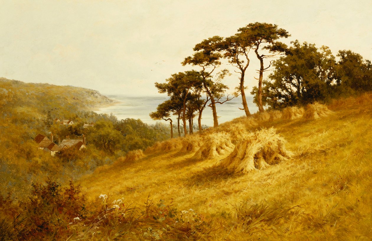 Oogsttijd, Fairlight, Sussex door Henry Parker