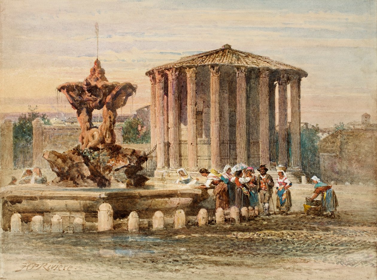 Fontein in Rome door Henry Parsons Riviere