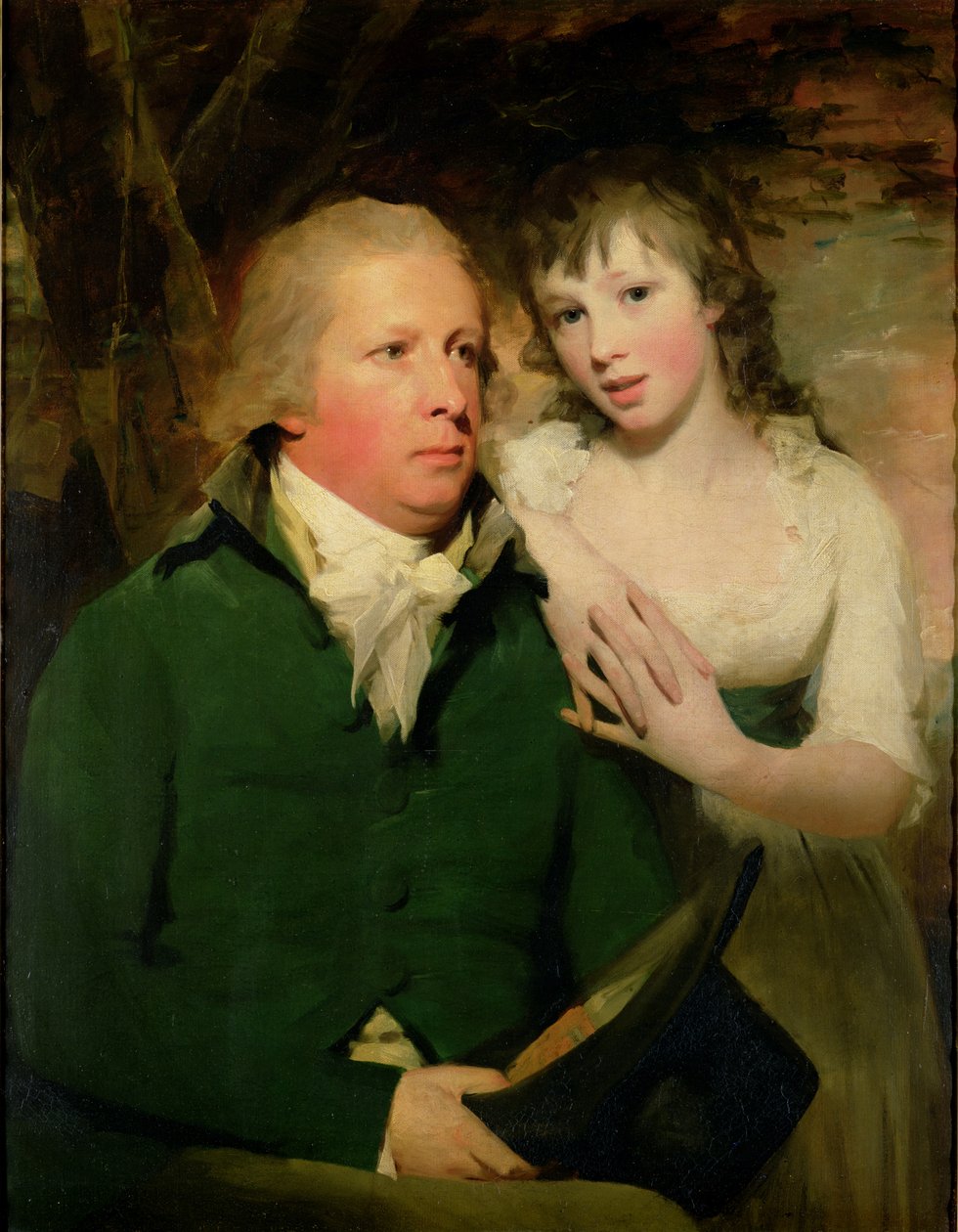Sir Alexander Don met zijn dochter Elizabeth door Henry Raeburn