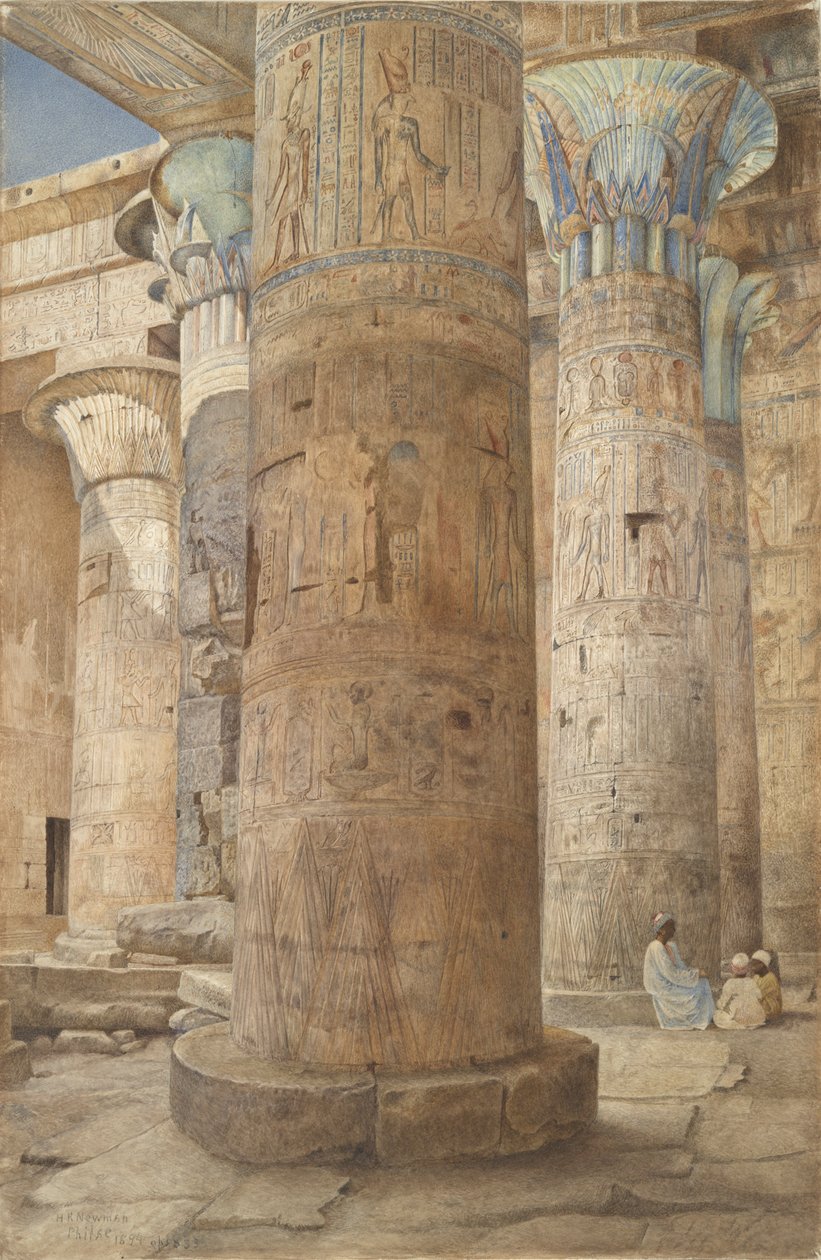 Tempel op het eiland Philae door Henry Roderick Newman