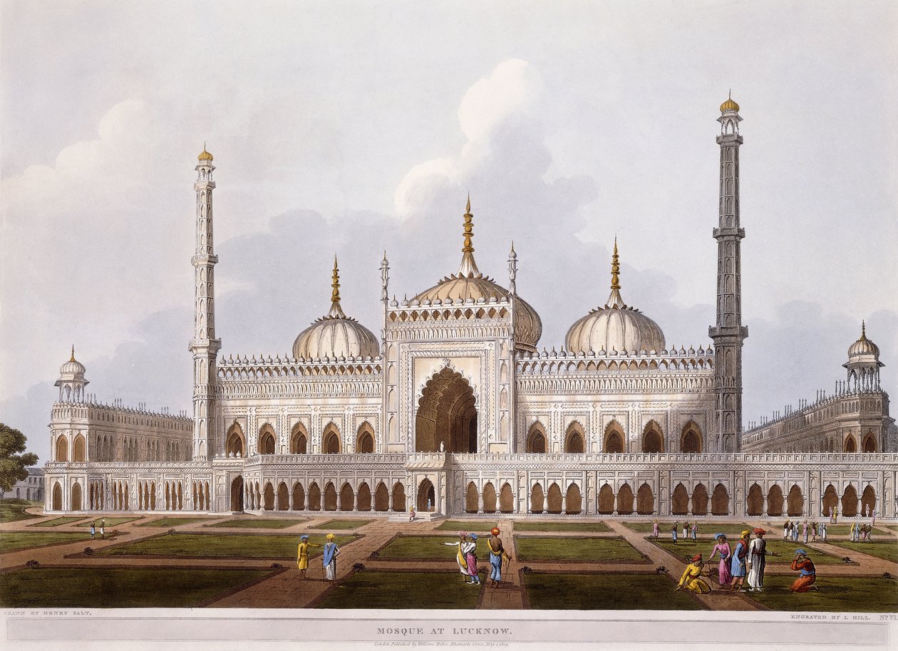 Moskee in Lucknow, 1824 door Henry Salt