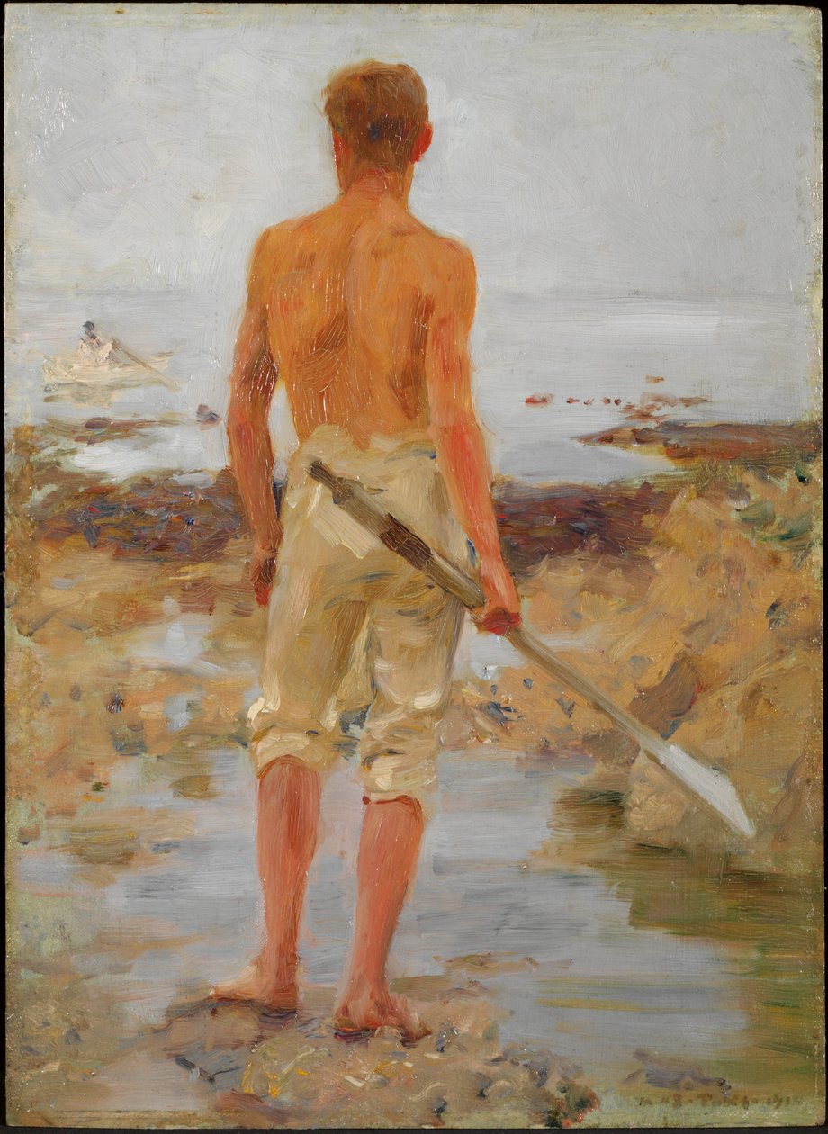 Een Jongen met een Roeispaan door Henry Scott Tuke