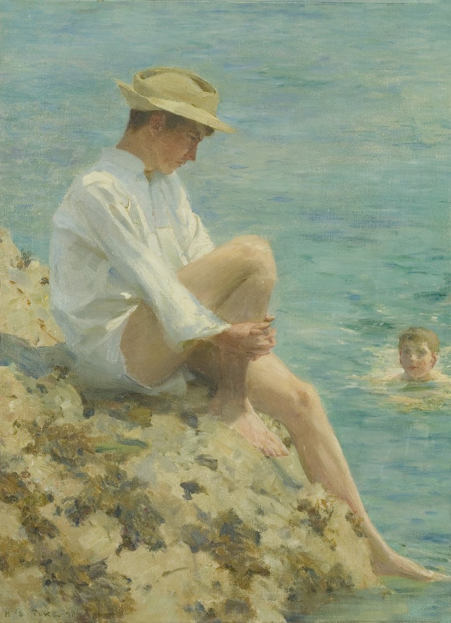 Jongens baden door Henry Scott Tuke