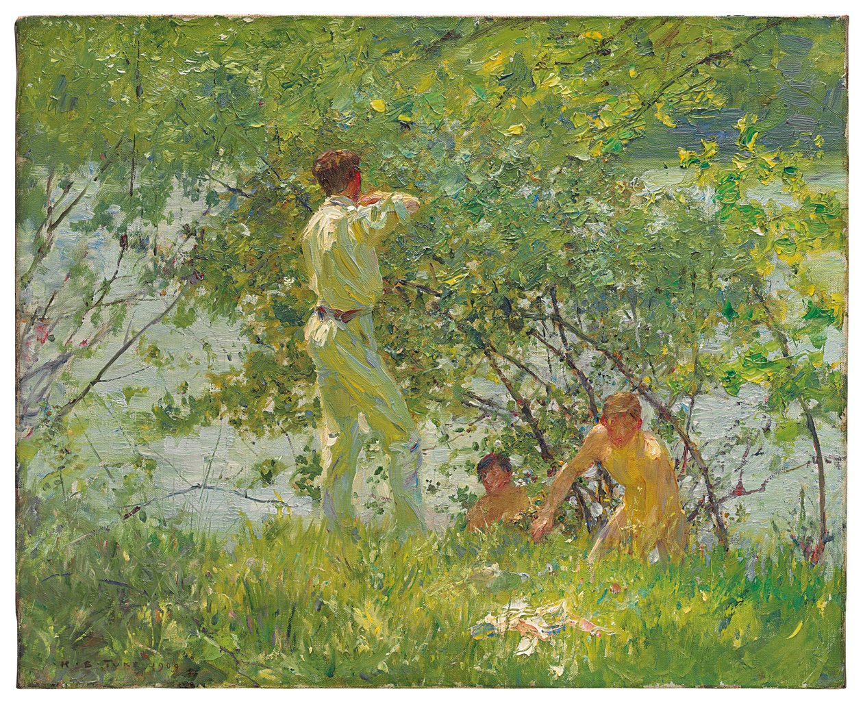 Bladrijke Juni, 1909 door Henry Scott Tuke