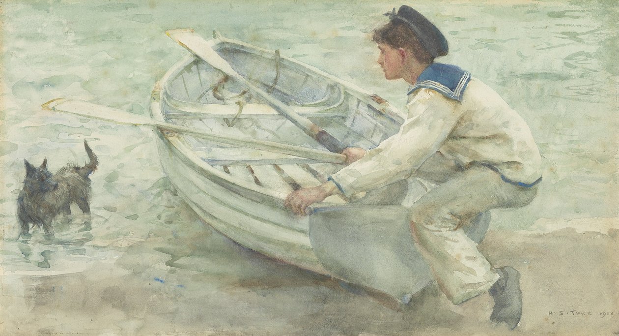 Voorbereiding voor de lancering, 1903 door Henry Scott Tuke