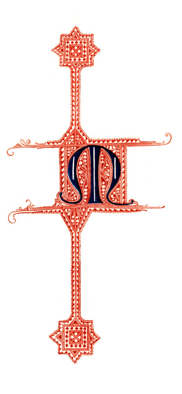 Initiaal letter M, 1843 door Henry Shaw
