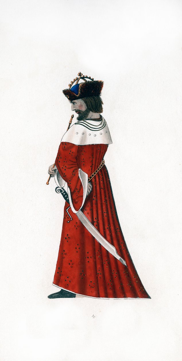 Mannelijke kleding, ca. 1480, 1843 door Henry Shaw