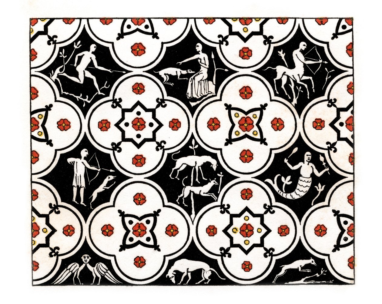 Pavement, 12e eeuw, 1843 door Henry Shaw