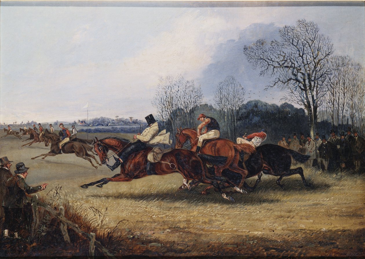 Een incident in de Wakefield Steeplechase door Henry Thomas Alken