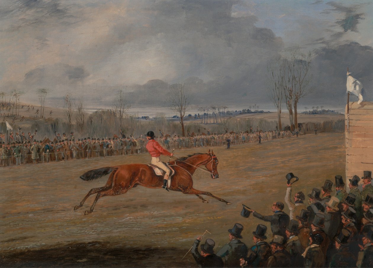 Scènes van een steeplechase: De winnaar door Henry Thomas Alken