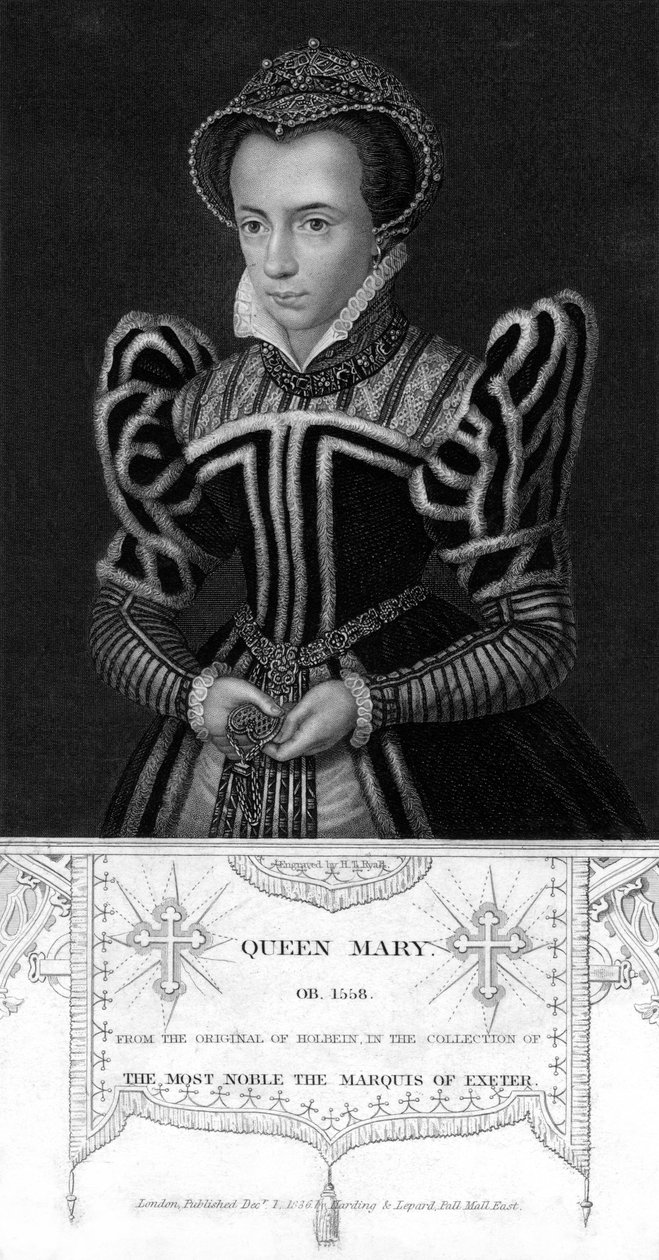 Koningin Maria I van Engeland, 1836 door Henry Thomas Ryall