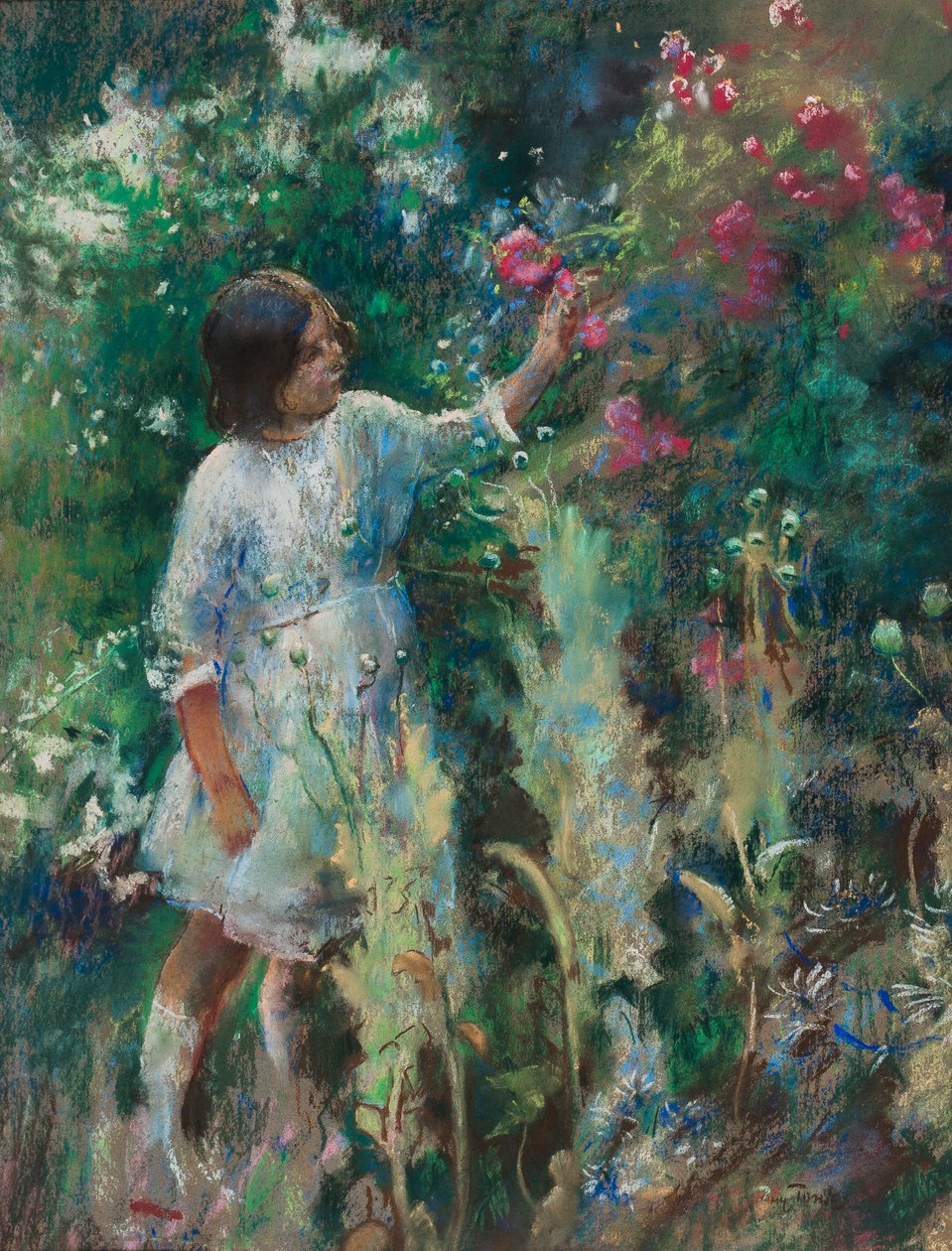 In de tuin, ca. 1900 door Henry Tonks