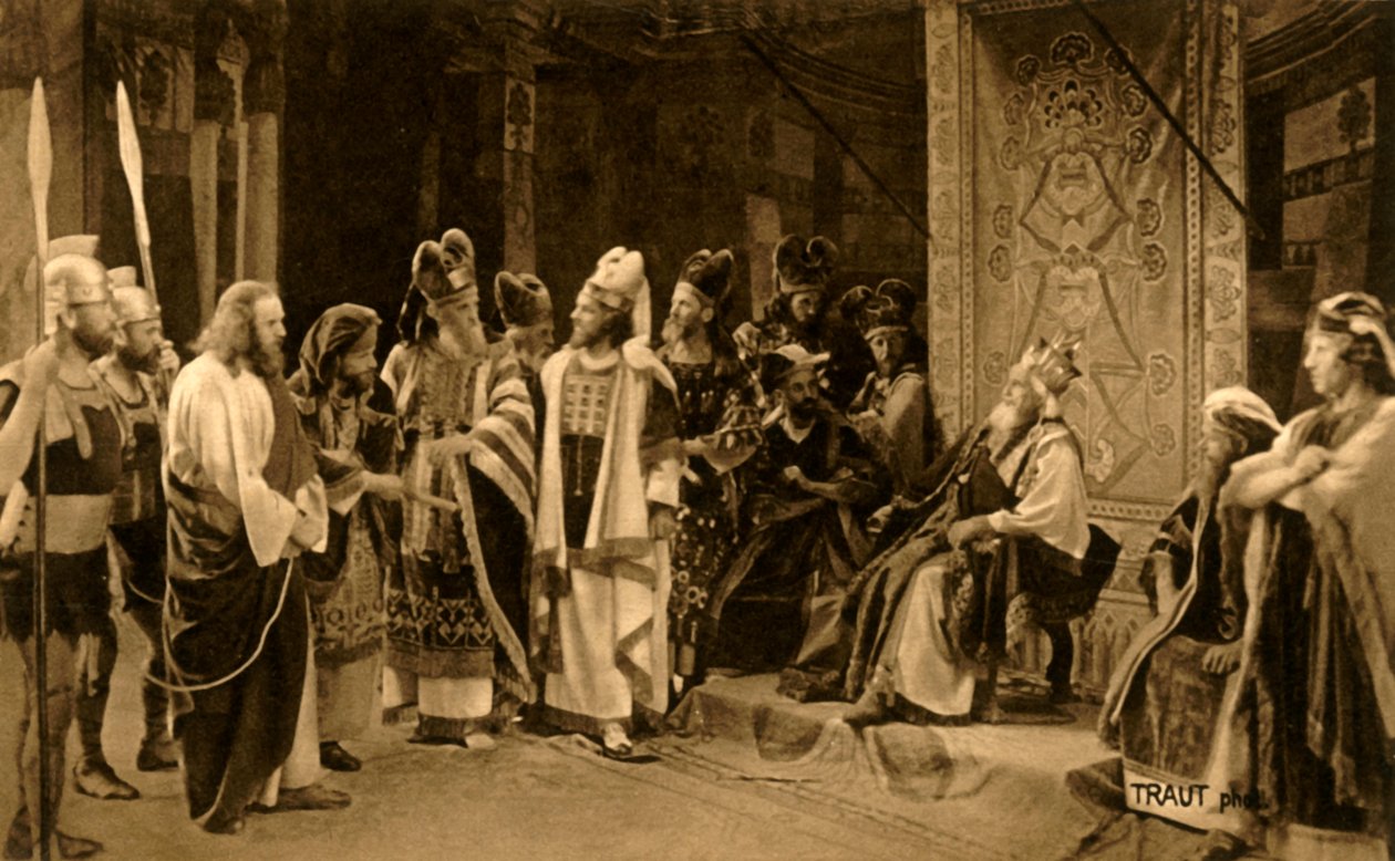 Jezus voor Herodes, 1922 door Henry Traut