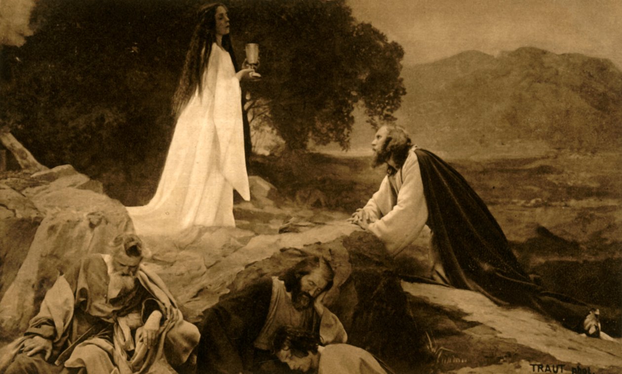 Jezus op de Olijfberg, 1922 door Henry Traut