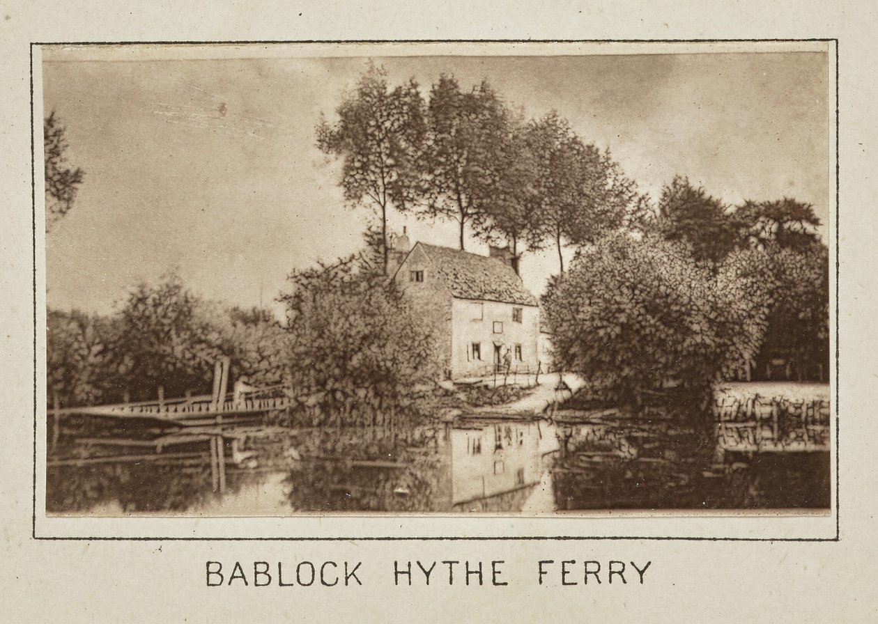 Bablock Hythe Veerboot door Henry W. Taunt