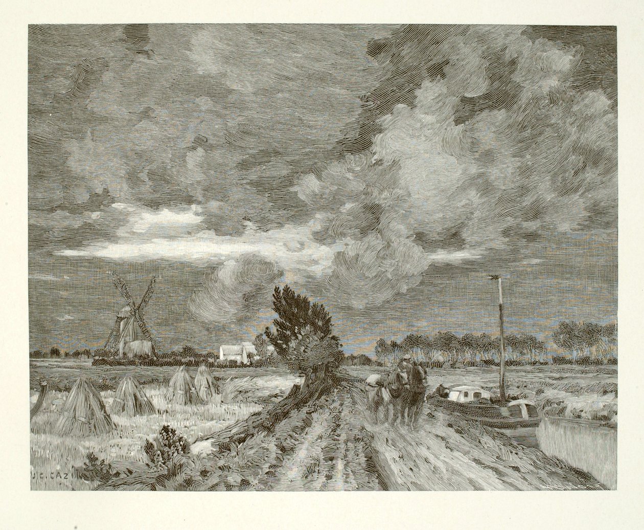 Naderende storm (Canal St. Omer) door Henry Wolf